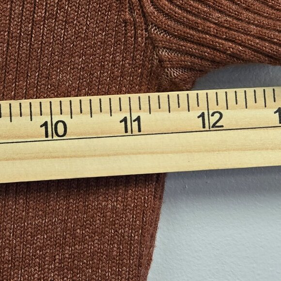 Naadam Women's XS Bodycon Reversible Ribbed Cotton Cashmere Blend Midi Dress Bri - Picture 9 of 11